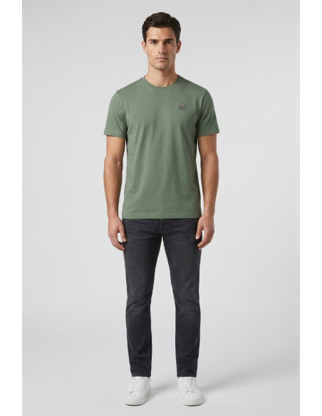 North Sails t-shirt in jersey di cotone stretch con logo patch 693156 [bc338c98]