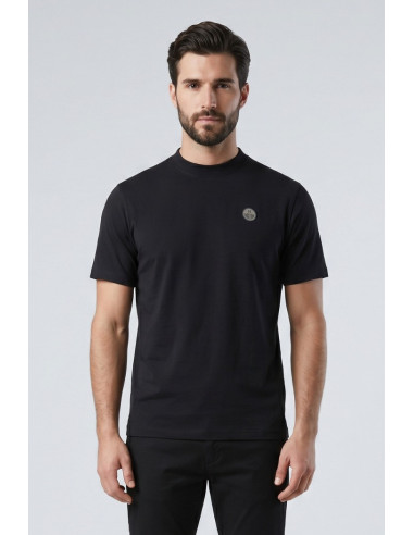 North Sails t-shirt in jersey di cotone stretch con logo patch 693156 [986cdef8]
