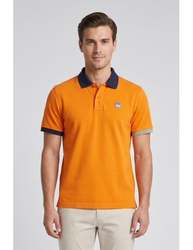North Sails polo in piquet di cotone con dettagli a contrasto 692661 [5730e6cf]