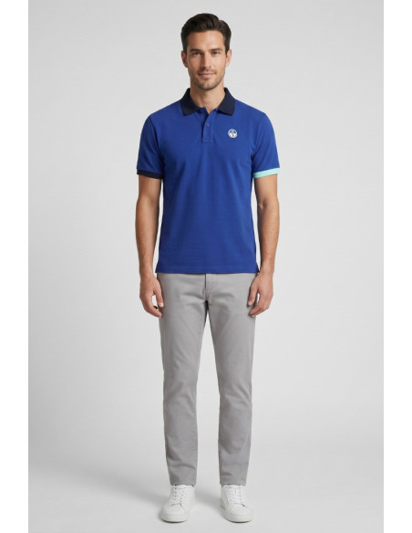 North Sails polo in piquet di cotone con dettagli a contrasto 692661 [016fa1c8]