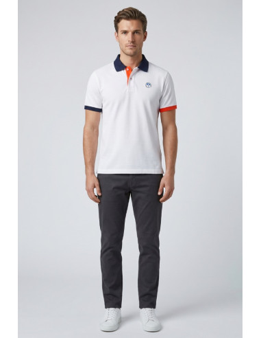 North Sails polo in piquet di cotone con dettagli a contrasto 692661 [96e035b7]