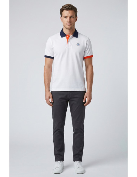North Sails polo in piquet di cotone con dettagli a contrasto 692661 [96e035b7]