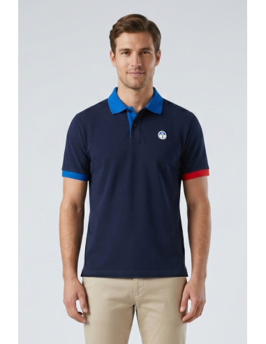 North Sails polo in piquet di cotone con dettagli a contrasto 692661 [63c50db8]
