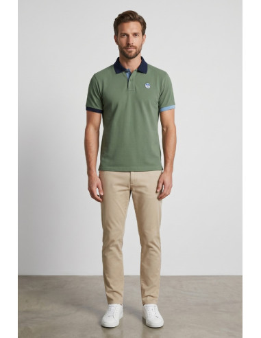 North Sails polo in piquet di cotone con dettagli a contrasto 692661 [f7865d52]