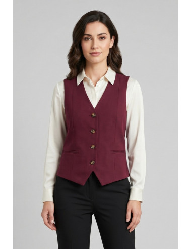 Fresh Flower gilet in misto lino FD652 [62cd633c]