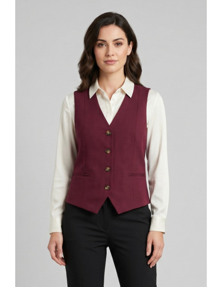 Fresh Flower gilet in misto lino FD652 [62cd633c]