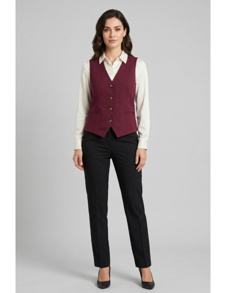 Fresh Flower gilet in misto lino FD652 [0cf6e135]