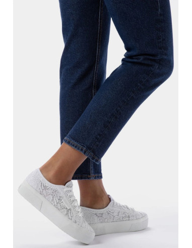 Superga sneaker platform in macramè 2740 Flower Macramè [d79d143b]