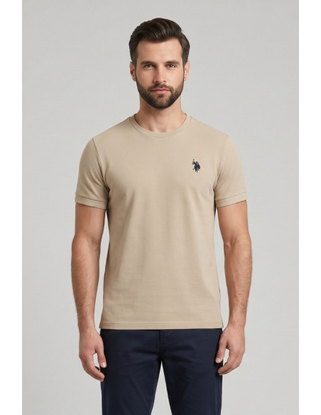 US Polo ASSN t-shirt in piquet di cotone con logo ricamato Bren US43154006 [4287e818]