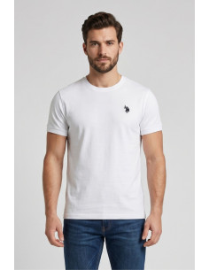 US Polo ASSN t-shirt in piquet di cotone con logo ricamato Bren US43154006 [66514f11]