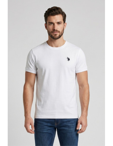 US Polo ASSN t-shirt in piquet di cotone con logo ricamato Bren US43154006 [66514f11]