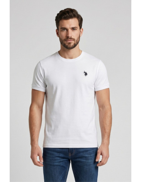 US Polo ASSN t-shirt in piquet di cotone con logo ricamato Bren US43154006 [66514f11]
