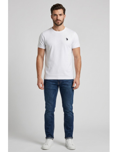 US Polo ASSN t-shirt in piquet di cotone con logo ricamato Bren US43154006 [086acd18]