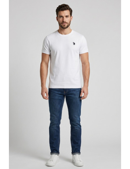 US Polo ASSN t-shirt in piquet di cotone con logo ricamato Bren US43154006 [086acd18]