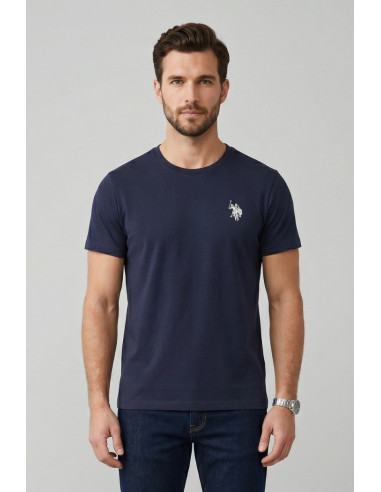 US Polo ASSN t-shirt in piquet di cotone con logo ricamato Bren US43154006 [fd4ff517]