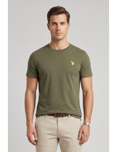 US Polo ASSN t-shirt in piquet di cotone con logo ricamato Bren US43154006 [073727f4]