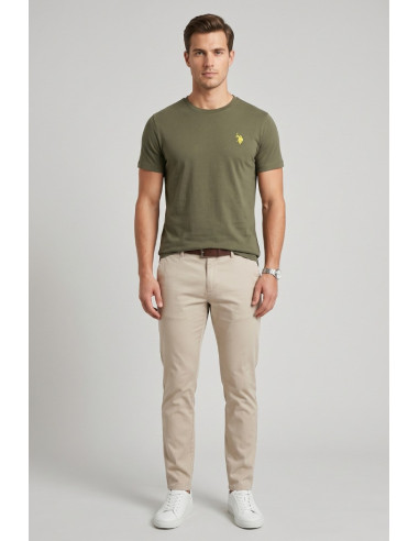 US Polo ASSN t-shirt in piquet di cotone con logo ricamato Bren US43154006 [690ca5fd]