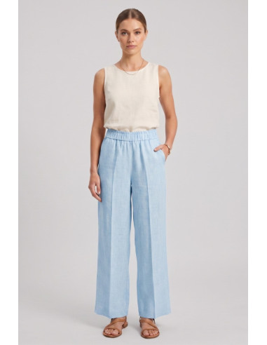 Markup pantalone in lino MW15104 [fb74165e]
