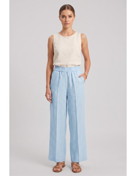 Markup pantalone in lino MW15104 [fb74165e]