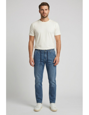 Rifle jeans chino in denim leggero con laccio RF422 [402e9e08]