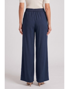 Fresh Flower pantalone palazzo in misto lino FD655 [632f7213] 2