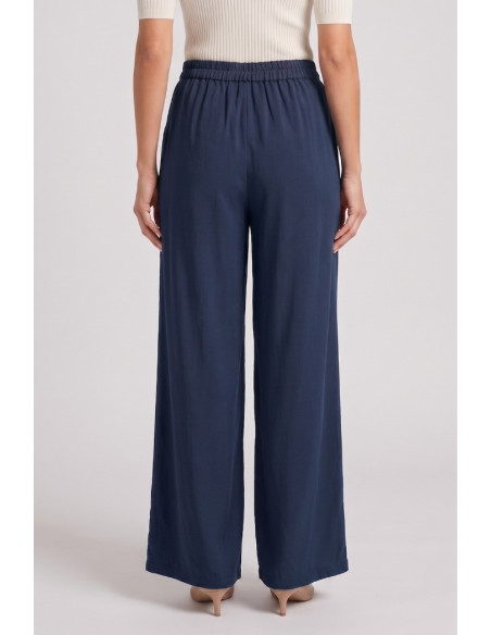 Fresh Flower pantalone palazzo in misto lino FD655 [ba09311e]