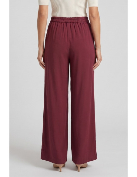 Fresh Flower pantalone palazzo in misto lino FD655 [33fc581c]