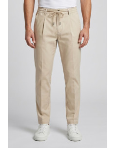 Moro pantalaccio in misto cotone stretch con pinces MES2681 [6c340ffd]