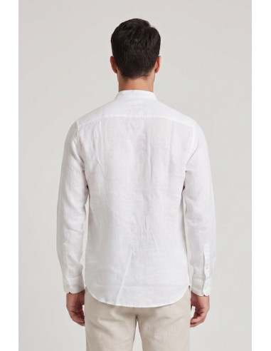 Beverly Hills Polo Club camicia coreana in lino Lead [34c7b83e]