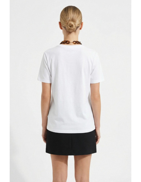 Influencer t-shirt girocollo in jersey stretch 05G0554 [c675b71c]