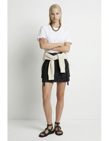 Influencer t-shirt girocollo in jersey stretch 05G0554 [74383106]