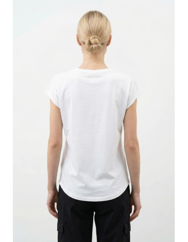 Influencer t-shirt in jersey con maniche ad alette 05G0555 [be789f07]