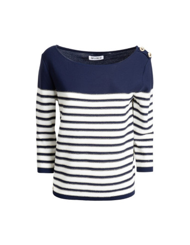 Influencer maglia a righe con scollo ampio 05J350 [1f3cdb36]