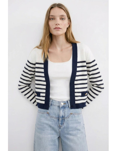 Influencer cardigan a righe 05J7384 [0c5a363a]