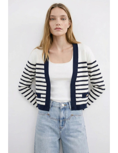 Influencer cardigan a righe 05J7384 [0c5a363a]
