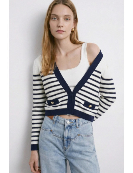 Influencer cardigan a righe 05J7384 [6261b433]