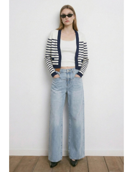 Influencer cardigan a righe 05J7384 [6731f32d]