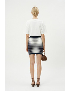 Influencer gonna corta in maglia a righe 05J7385 [a413aea2] 2