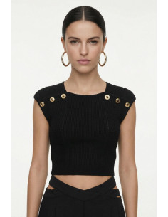 Influencer top in maglia a costine 05J7744 [6c028433] 2