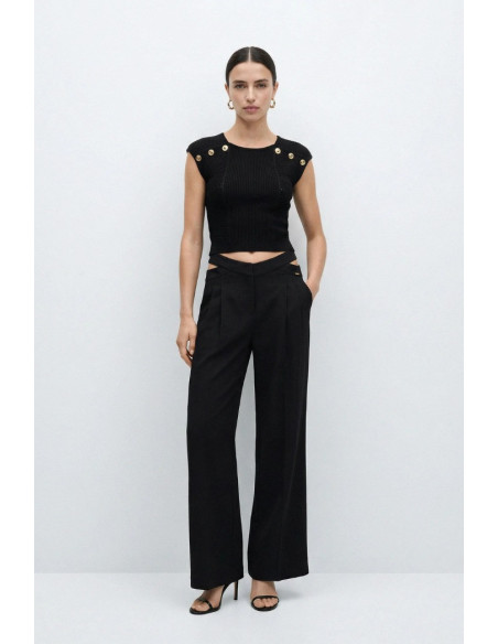 Influencer top in maglia a costine 05J7744 [0239063a]
