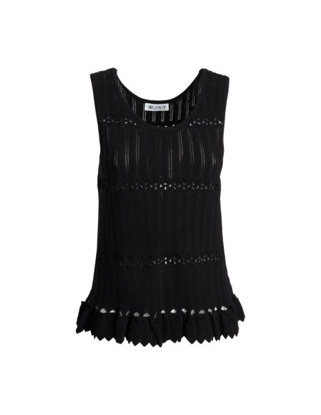 Influencer top smanicato con orlo smerlato 05J7747 [ae677ea9]