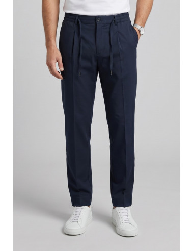 Moro pantalaccio in misto cotone stretch con pinces MES2681 [b54b7ebe]
