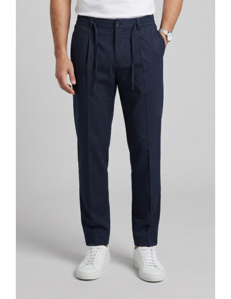 Moro pantalaccio in misto cotone stretch con pinces MES2681 [b54b7ebe]