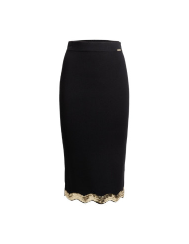 Influencer gonna aderente in maglia con paillettes 05J7765 [365ff6de]