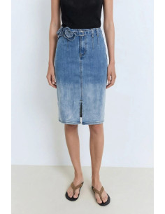 Influencer gonna longuette in denim 05P124 [78262600]