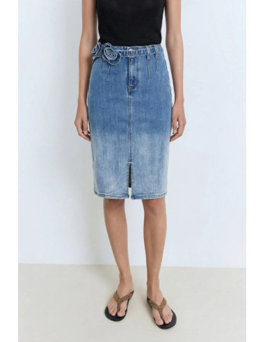 Influencer gonna longuette in denim 05P124 [78262600]