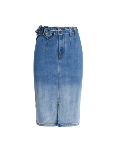 Influencer gonna longuette in denim 05P124 [134de317]