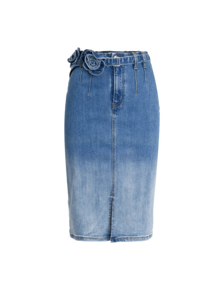 Influencer gonna longuette in denim 05P124 [134de317]
