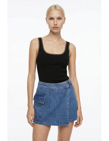 Influencer bermuda a portafoglio in denim 05P131 [8bf59f08]