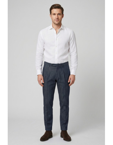 Moro jeans chino in tela di denim di cotone MEJ2665 [ae4b4b98]